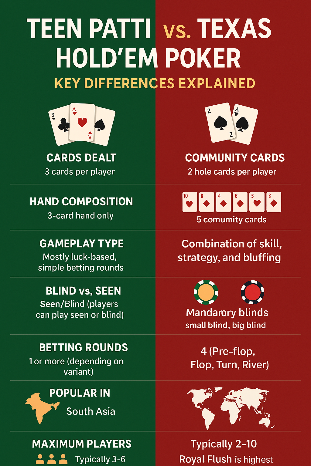 Teen Patti Vs Texas Hold'em